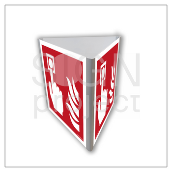 Znak BF805 Alarm pożarowy świecący (3D dościenny)