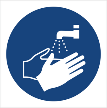 Znak nakaz mycia rąk (M11) (ISO 7010)