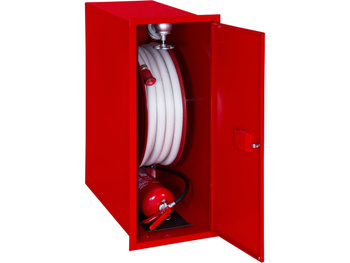 Hydrant wewnętrzny wnękowy boczny DN33 z miejscem na gaśnicę pod spodem - BOXMET