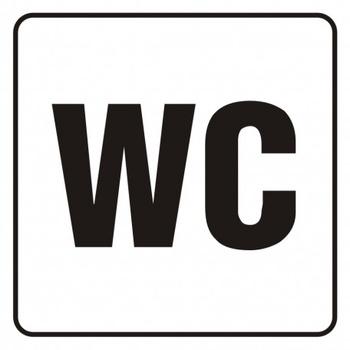 Znak WC na płycie PCV (SD007)