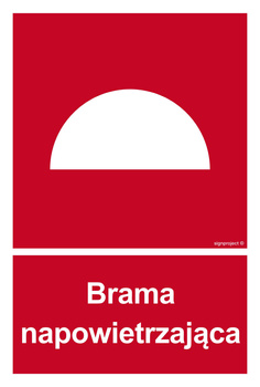 Znak Brama napowietrzająca na Folii Samoprzylepnej (BC061)