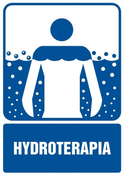 Znak Hydroterapia na płycie PCV (RF024)