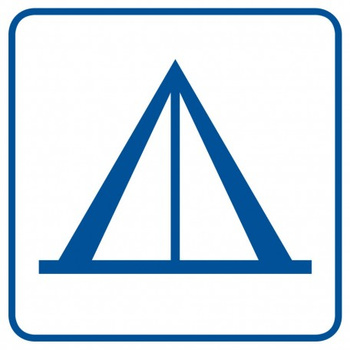 Znak Pole namiotowe (camping) na Folii Samoprzylepnej (RA096)