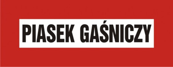 Znak piasek gaśniczy na płycie PCV (BC108)