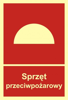 Znak sprzęt przeciwpożarowy na Folii Samoprzylepnej (BC006)
