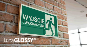 Znak Wyjście ewakuacyjne prawe (na sklejce)