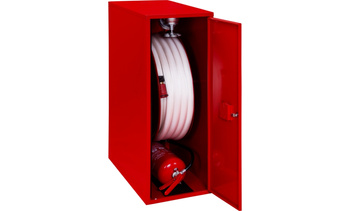 Hydrant wewnętrzny zawieszany boczny DN33 z miejscem na gaśnicę pod spodem - BOXMET