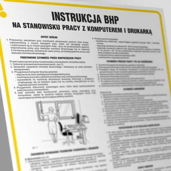 Instrukcja postępowania na stanowisku pracy z komputerem i drukarką (IAR01)