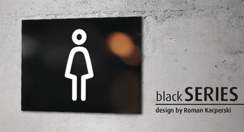 Znak Toaleta damska blackSERIES