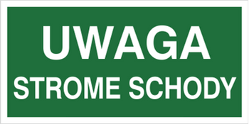 Znak uwaga strome schody na płycie PCV (156)