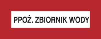 Znak ppoż zbiornik wody  na płycie PCV (231-03)