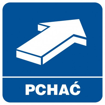 Znak Pchać na Folii Samoprzylepnej (RA121)