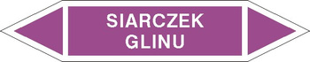 Tabliczka na rurociągi Siarczek glinu znak na Folii Samoprzylepnej (R-KZ20)