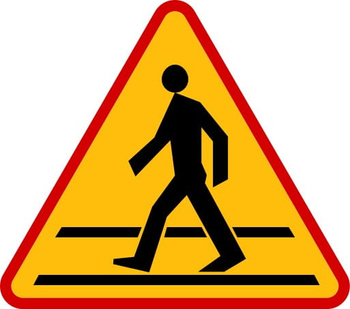 Znak ostrzegawczy METALOWY Przejście dla pieszych (A16)