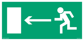 Znak kierunek do wyjścia drogi ewakuacyjnej w lewo (AA003) Signproject
