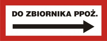 Znak do zbiornika ppoż na płycie PCV (BC137) Signproject