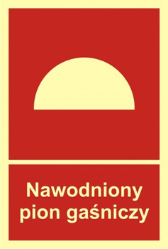 Znak nawodniony pion gaśniczy (BC018)