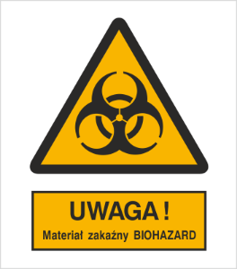 Znak uwaga materiał zakaźny biohazard (316-01)