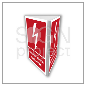 Znak BC810 Główna tablica rozdzielcza świecący (3D dościenny)