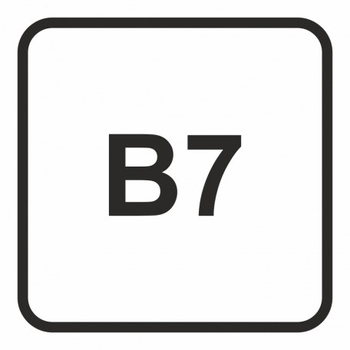 Znak Olej napędowy- maksymalna zawartość biodiesla w paliwie dopuszczalna do użycia w pojeździe 7% na Folii Samoprzylepnej (SB025)
