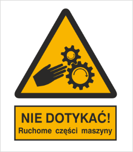 Znak Nie dotykać ruchome części maszyny (337-01)