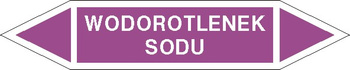 Tabliczka na rurociągi Wodorotlenek sodu znak na Folii Samoprzylepnej (R-KZ26)