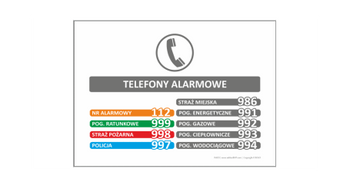 Znak Telefony alarmowe (IN025)