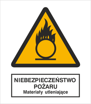Znak niebezpieczeństwo pożaru - materiały utleniające (214)