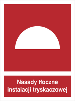 Znak nasady tłoczne instalacji tryskaczowej na Folii Samoprzylepnej (228-01)
