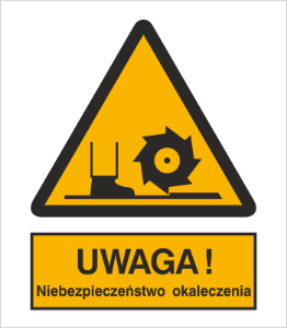 Znak uwaga niebezpieczeństwo okaleczenia (333)