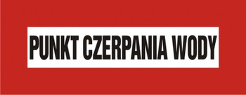 Znak punkt czerpania wody na płycie PCV (BC113)