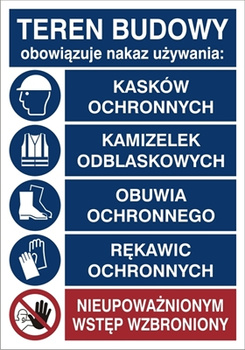 Tablica Obowiązuje nakaz używania na płycie PCV (319-304)