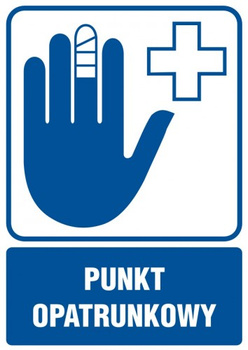 Znak Punkt opatrunkowy na Folii Samoprzylepnej (RF005)