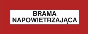 Znak brama napowietrzająca na płycie PCV (231-34)