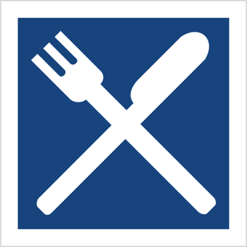 Znak restauracja, stołówka na płycie PCV (823-06)
