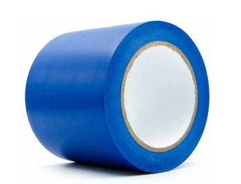 Taśma bhp podłogowa samoprzylepna niebieska 100mm/33m