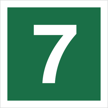 Znak stacja ewakuacyjna nr 7 (120-20)
