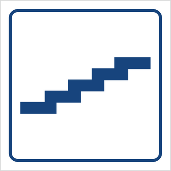 Znak schody na dół (823-64)