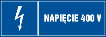 Znak Napięcie 400V na Folii Samoprzylepnej (HH048)