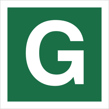 Znak stacja ewakuacyjna G (120-29) Techem