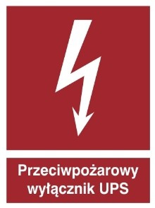 Znak przeciwpożarowy wyłącznik UPS (219-08)