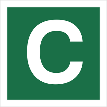 Znak stacja ewakuacyjna C (120-25) Techem