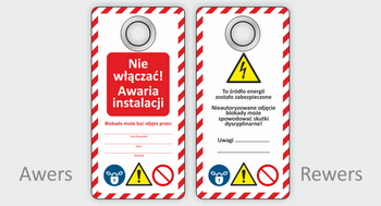 Znak Awaria instalacji TAG008