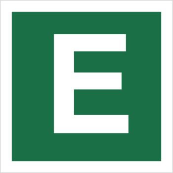 Znak stacja ewakuacyjna E (120-27) Techem