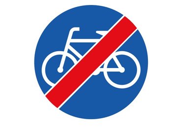 Znak nakazu METALOWY (C13a) Koniec drogi dla rowerów