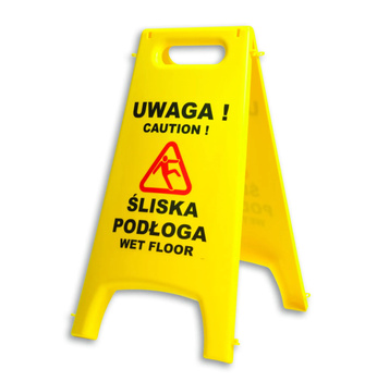 Potykacz "Uwaga śliska podłoga" PL/ANG