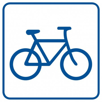 Znak Ścieżka dla rowerzystów (przechowalnia rowerów) na Folii Samoprzylepnej (RA057)
