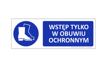 Znak Wstęp tylko w obuwiu ochronnym (T106)