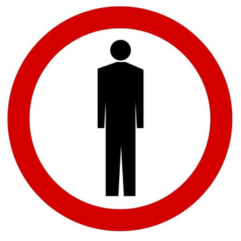 Znak zakazu METALOWY (B41) Zakaz ruchu pieszych