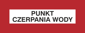 Znak punkt czerpania wody na płycie PCV (231-33)